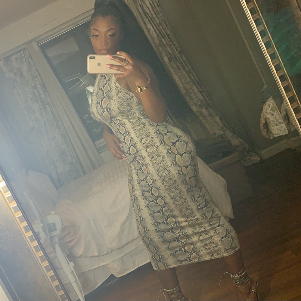 Pretty little things snake skin dress